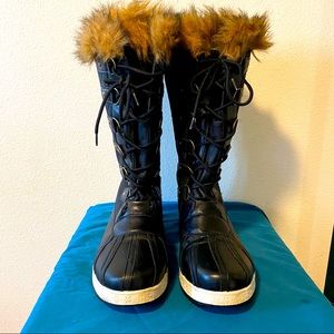 Boots with the Furrr…. Size 11 JustFab Winter Boots!